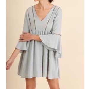 💙 Light Grey V-Neck Dress 💙